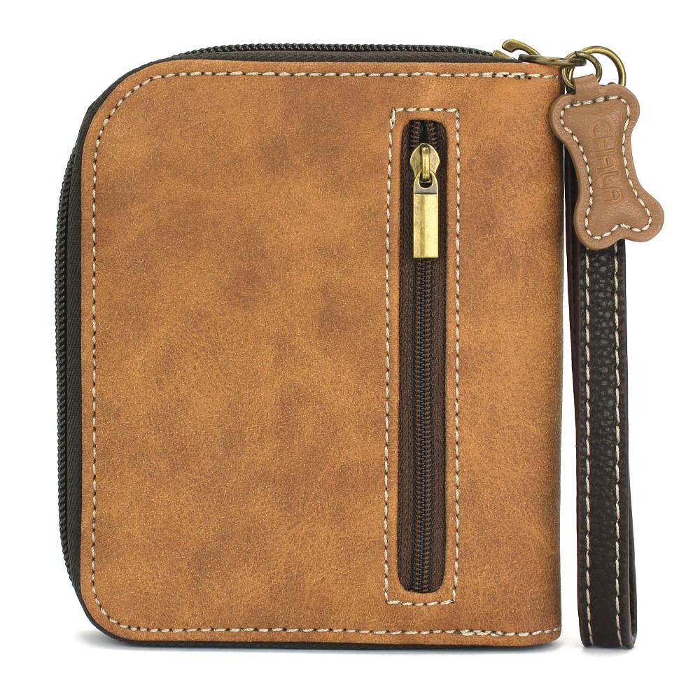 Chala Zip Around Wallet - Brown Shih Tzu