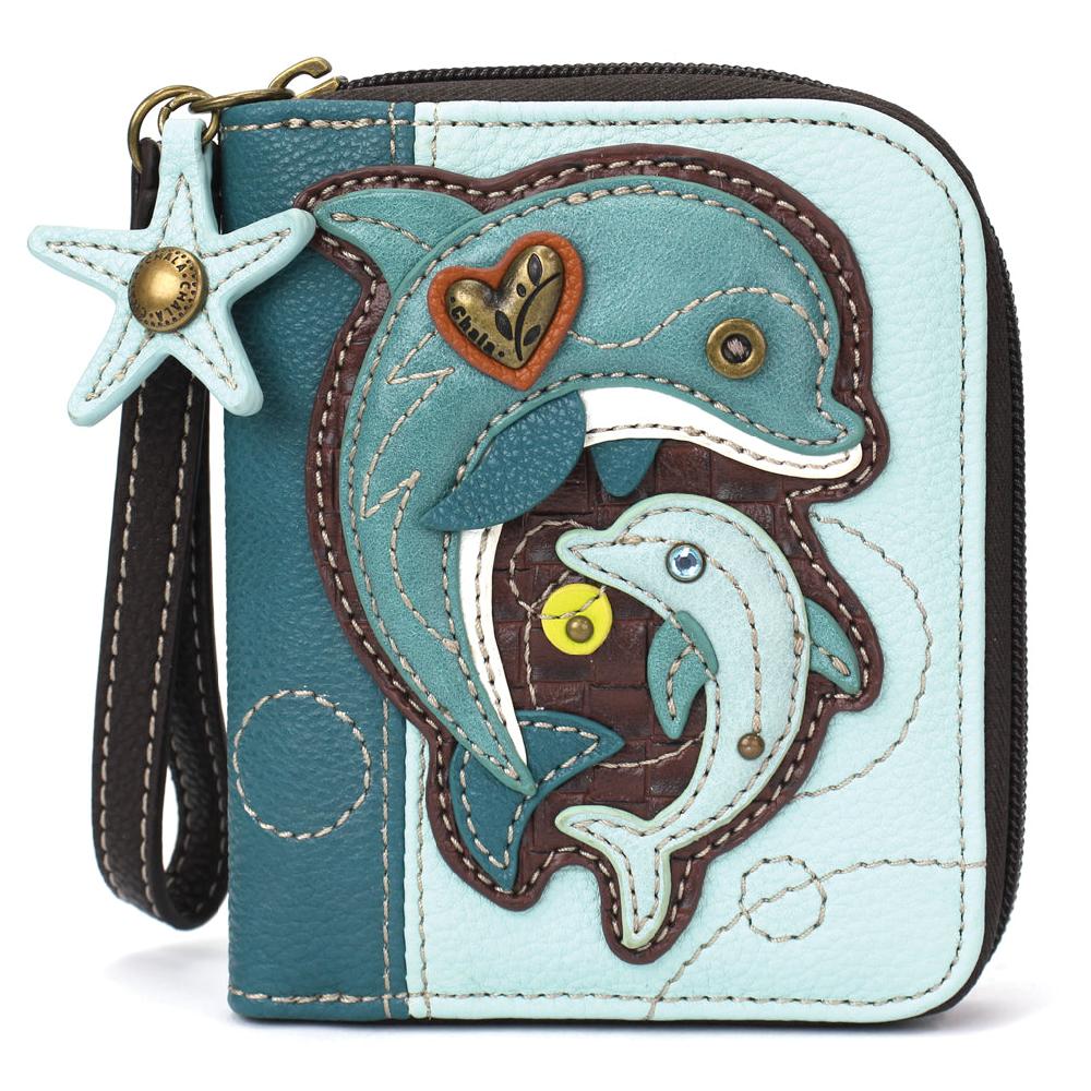 chala Zip Around Wallet - Dolphin