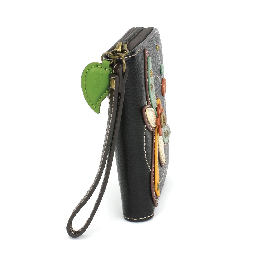Chala Zip Around Wallet - Dragonfly (Black)