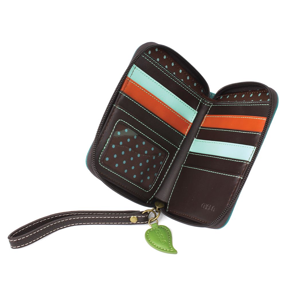 Chala Zip Around Wallet - Dragonfly (Turquoise)