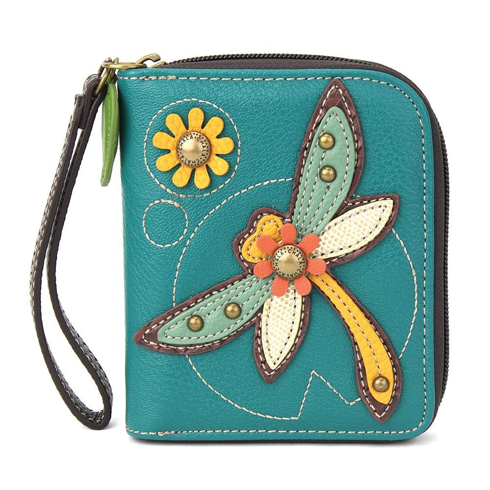 chala Zip Around Wallet - Dragonfly (Turquoise)