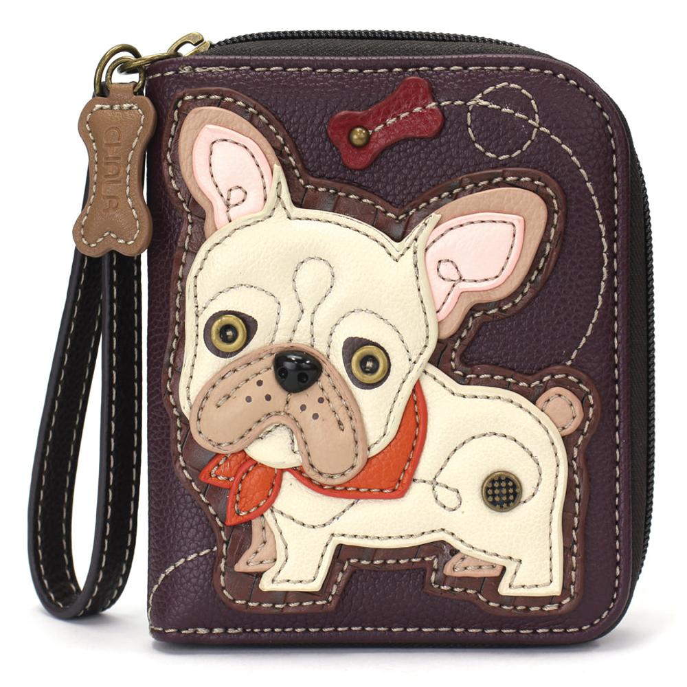 chala Zip Around Wallet - French Bulldog