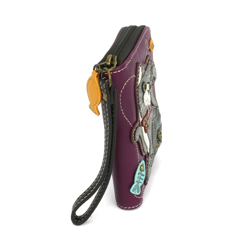 Chala Zip Around Wallet - Gray Tabby Cat