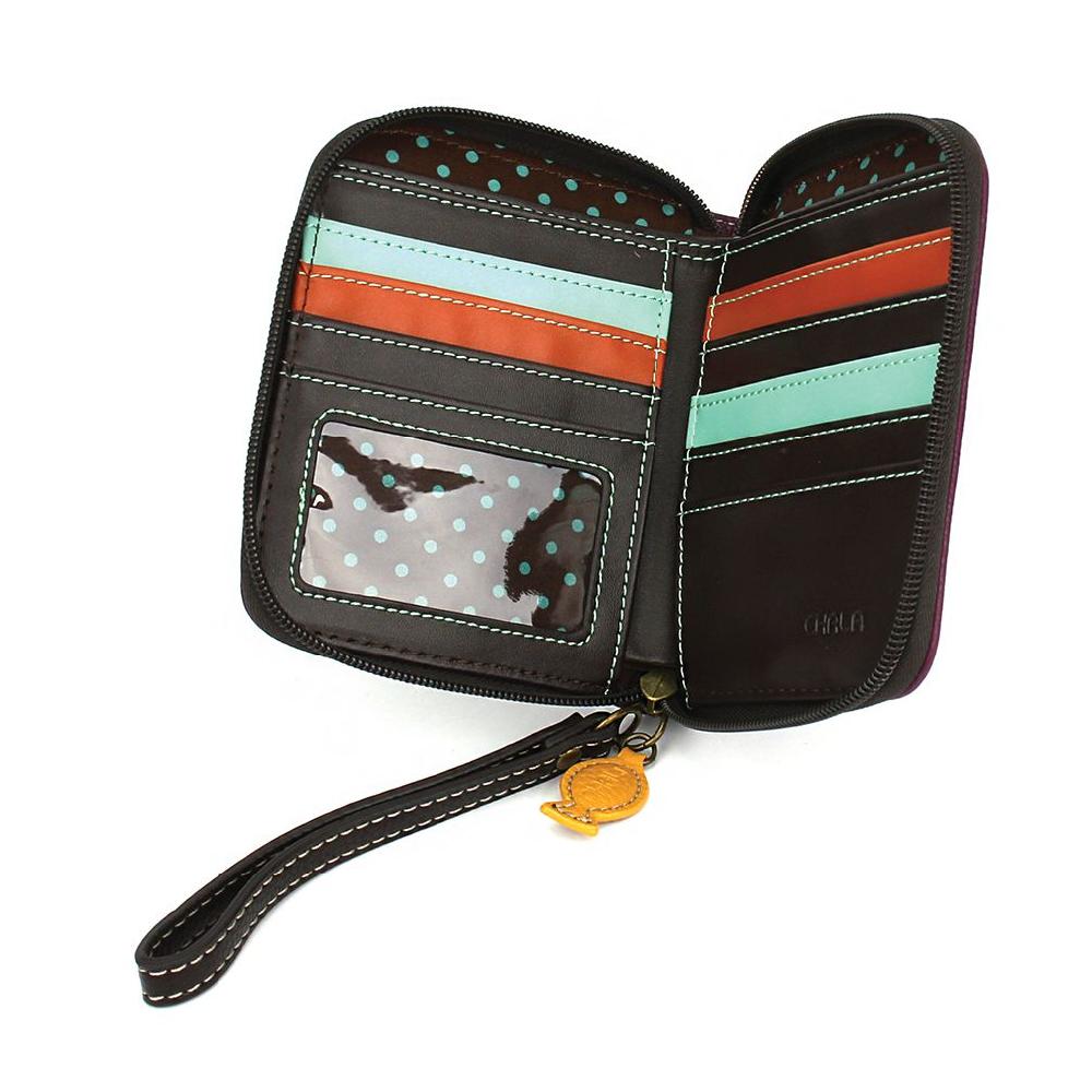 Chala Zip Around Wallet - Gray Tabby Cat
