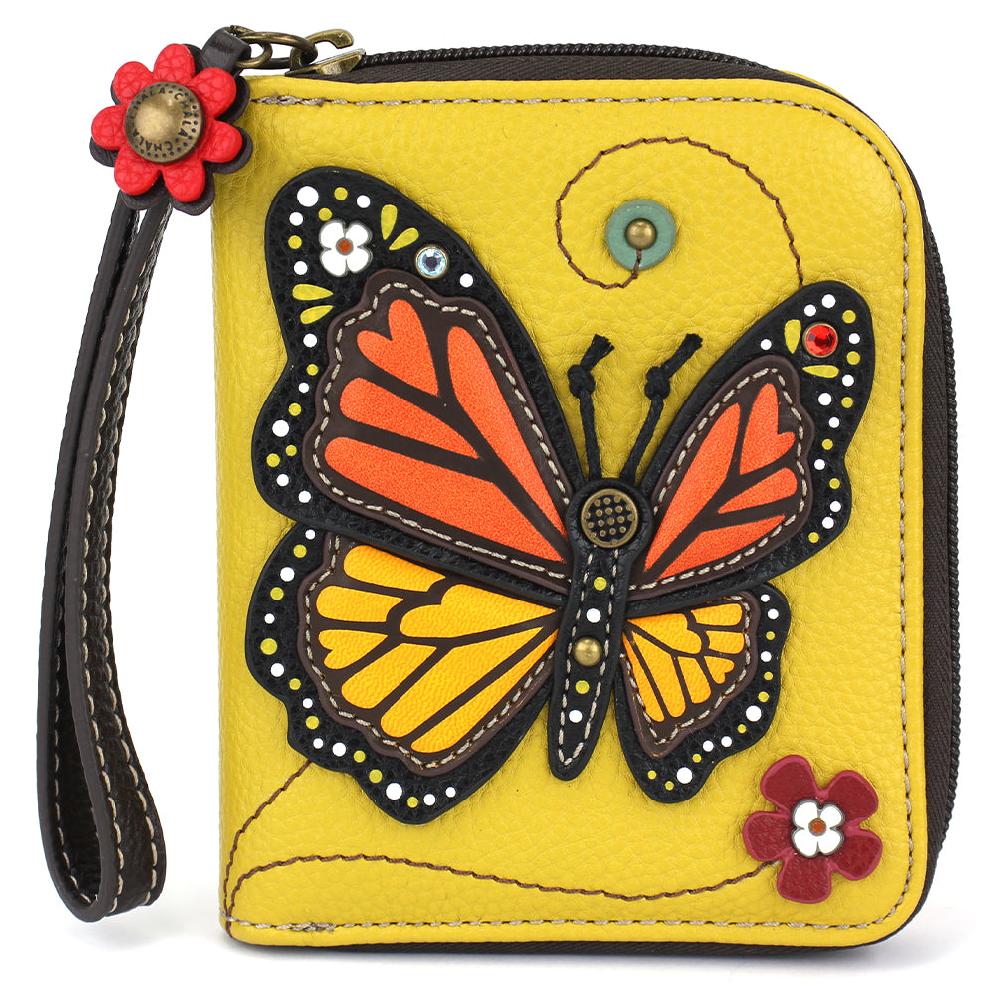 chala Zip Around Wallet - Monarch Butterfly