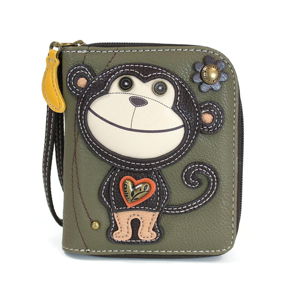 chala Zip Around Wallet - Monkey