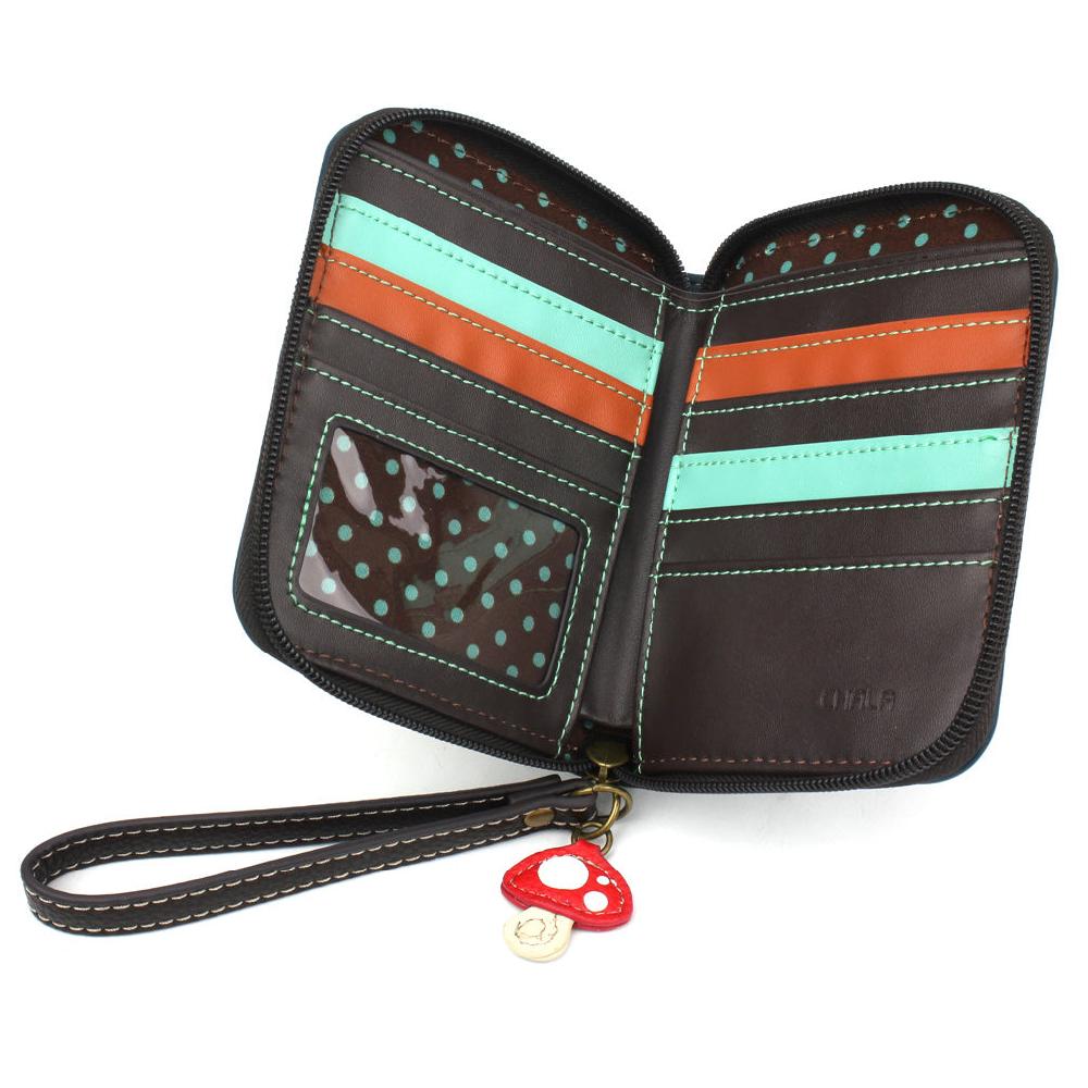 Chala Zip Around Wallet - Mushrooms