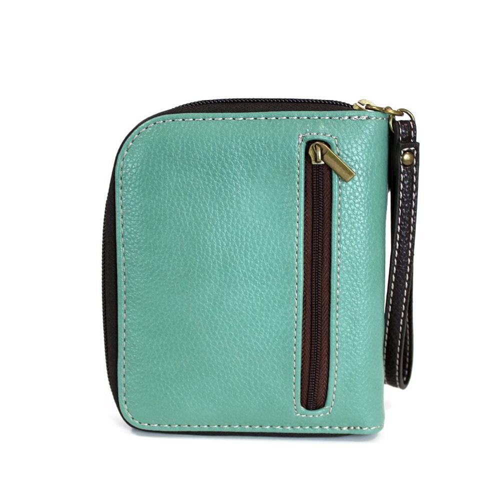 Chala Zip Around Wallet - Owl II (Teal)