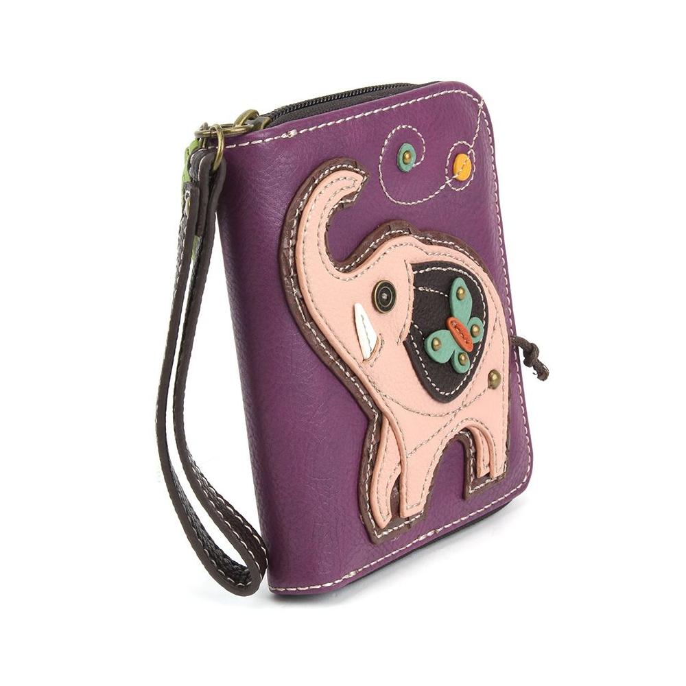 Chala Zip Around Wallet - Pink Elephant