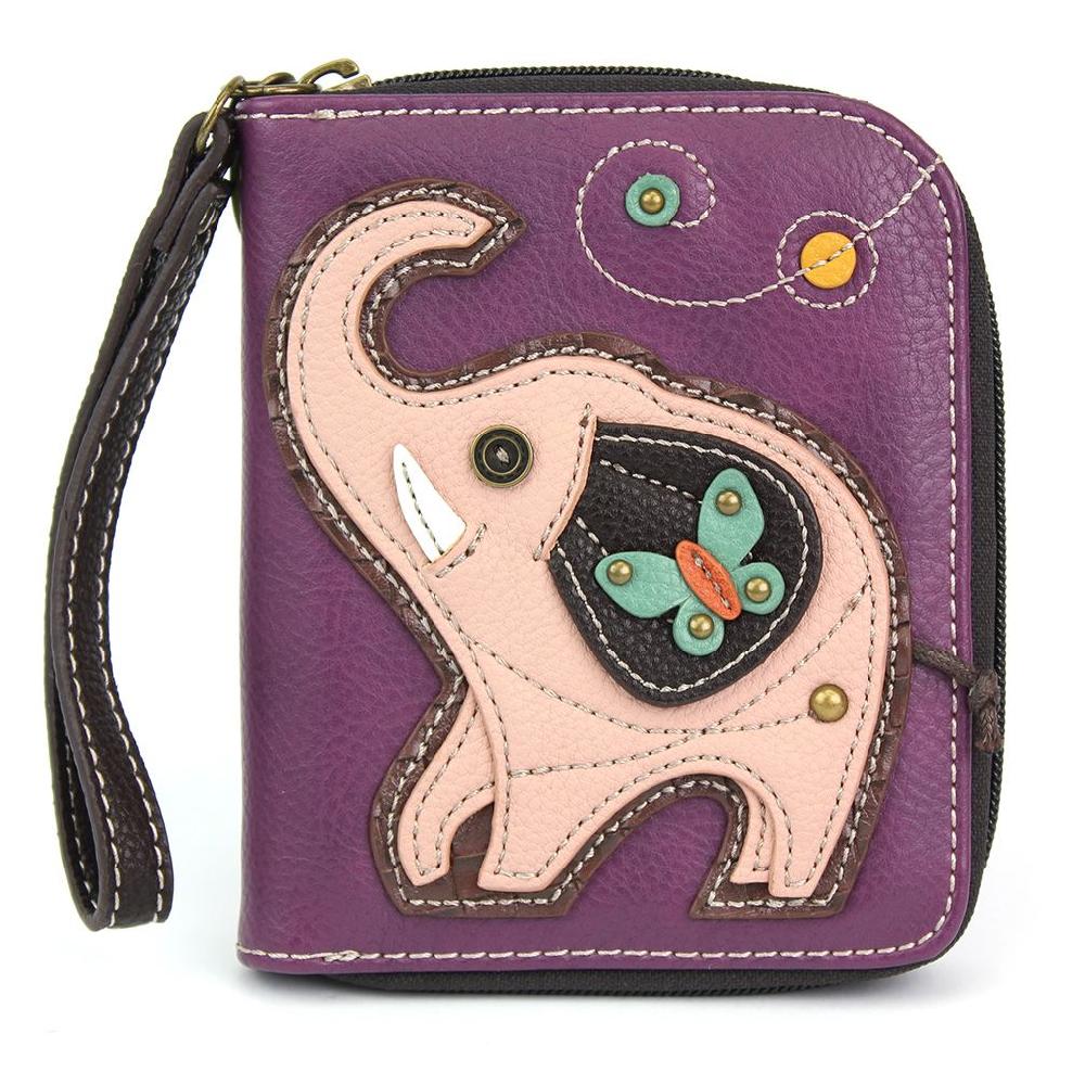 chala Zip Around Wallet - Pink Elephant