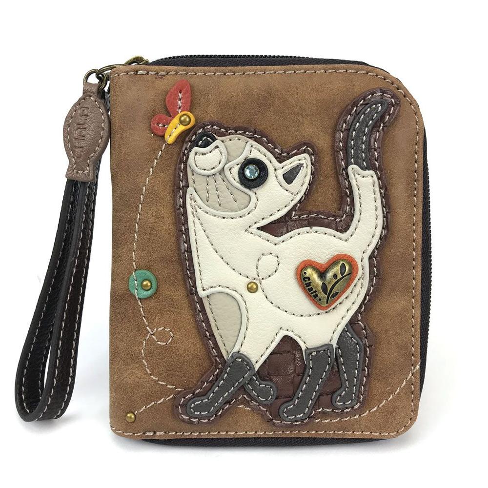 chala Zip Around Wallet - Slim Cat