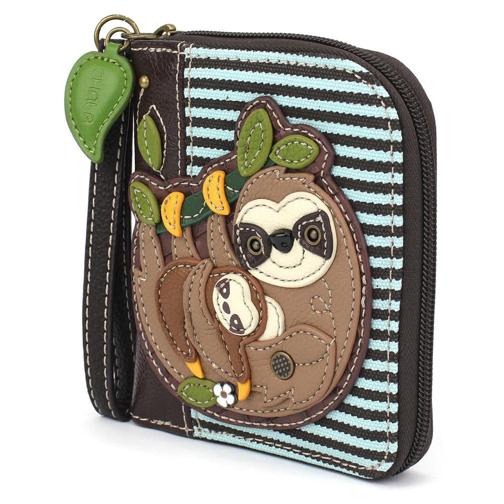 Chala Zip Around Wallet - Sloth Family
