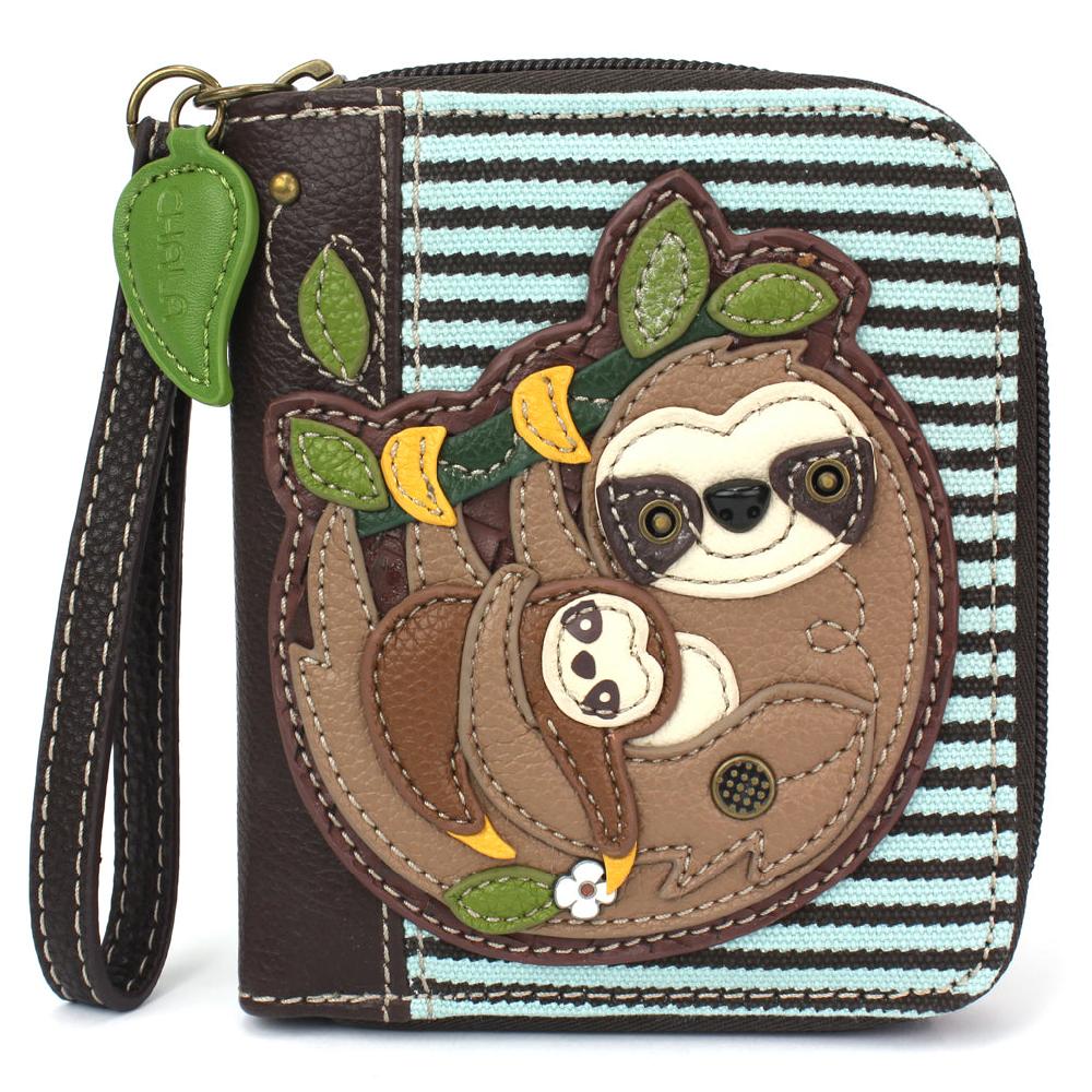 chala Zip Around Wallet - Sloth Family
