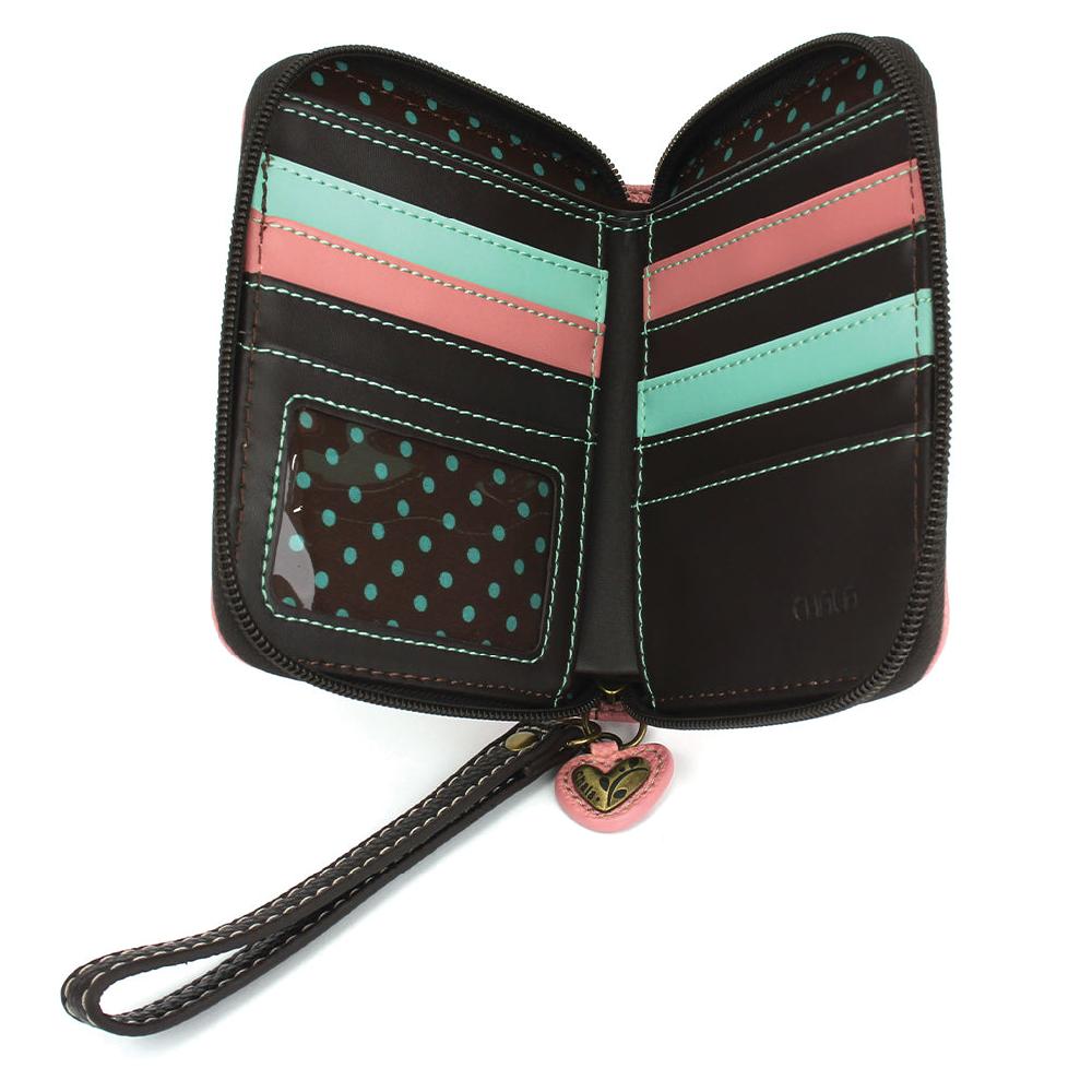 Chala Zip Around Wallet - Spotted Black Pig
