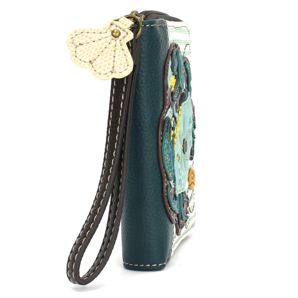 Chala Zip Around Wallet - Teal Crab
