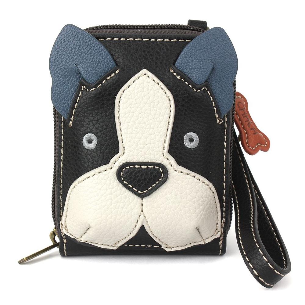 chala Cute-C - Credit Card Holder / Wallet Wristlet - Boston Terrier