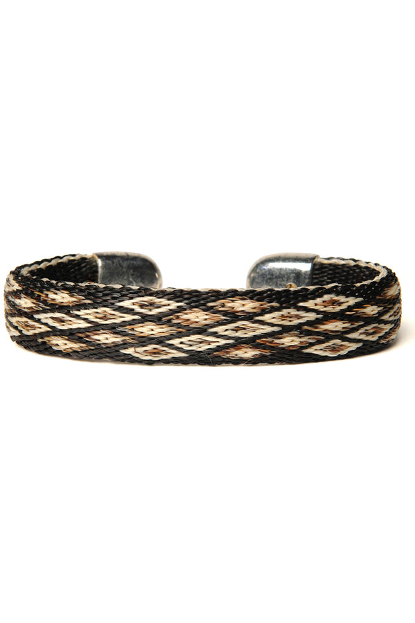 chamula Bendable Horsehair Bracelet - BLK / NAT x WHT Horsehair Bracelet 6"