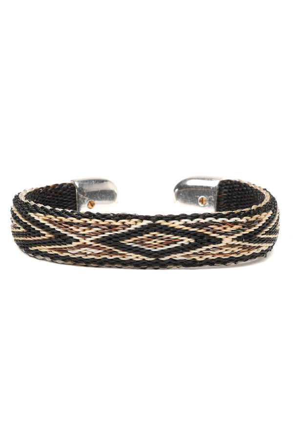 chamula Bendable Horsehair Bracelet - BLK/ WHT X NAT Horsehair Bracelet 7"