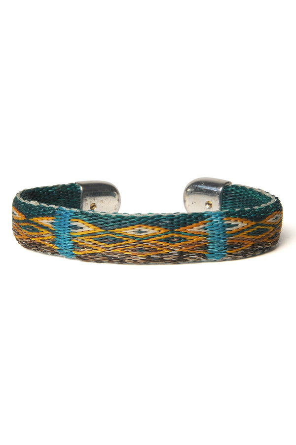 chamula Bendable Horsehair Bracelet - GRN X NAT/ FRS Horsehair Bracelet 6"