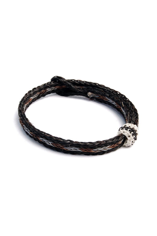 chamula Braided Horsehair Bracelet - #19 D.BWN/CHAR/BLK Horsehair Bracelet