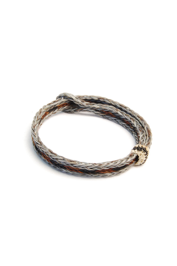 chamula Braided Horsehair Bracelet - #21 BLK/BWN/GREY Horsehair Bracelet