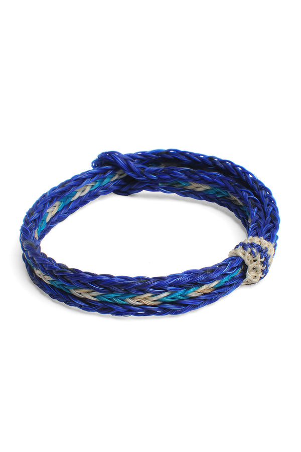 chamula Braided Horsehair Bracelet - #38 TURQ/WHT/BLU Horsehair Bracelet