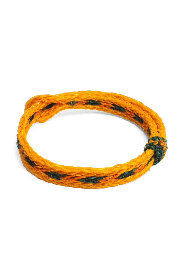 chamula Braided Horsehair Bracelet - #40 ORG/FOREST/YLW Horsehair Bracelet