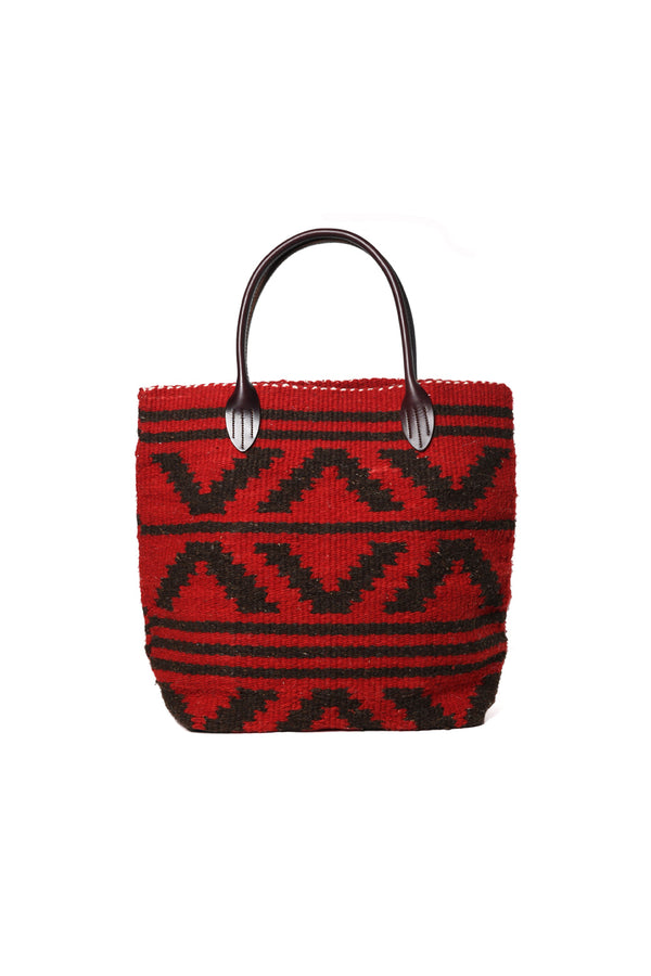 chamula Blanket Tote - Antique Red #2