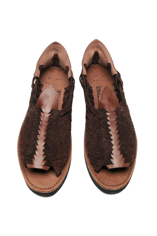 Chamula Chapala Sandals Brown 2 X Dk. Brw Suede