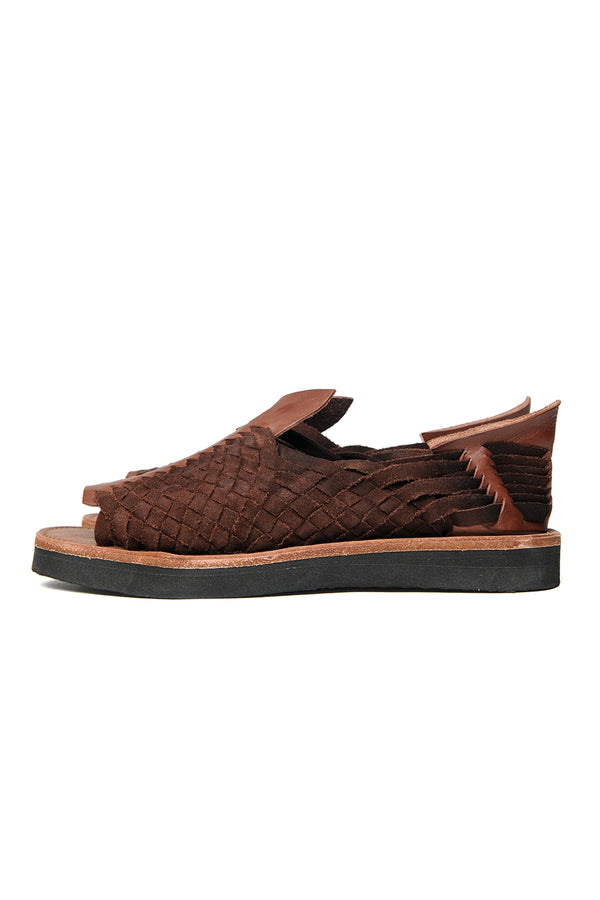 Chamula Chapala Sandals Brown 2 X Dk. Brw Suede