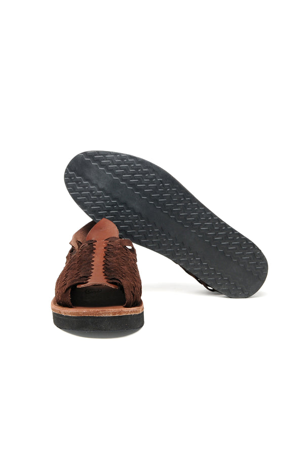 chamula Chapala Sandals Brown 2 x Dk. Brw Suede