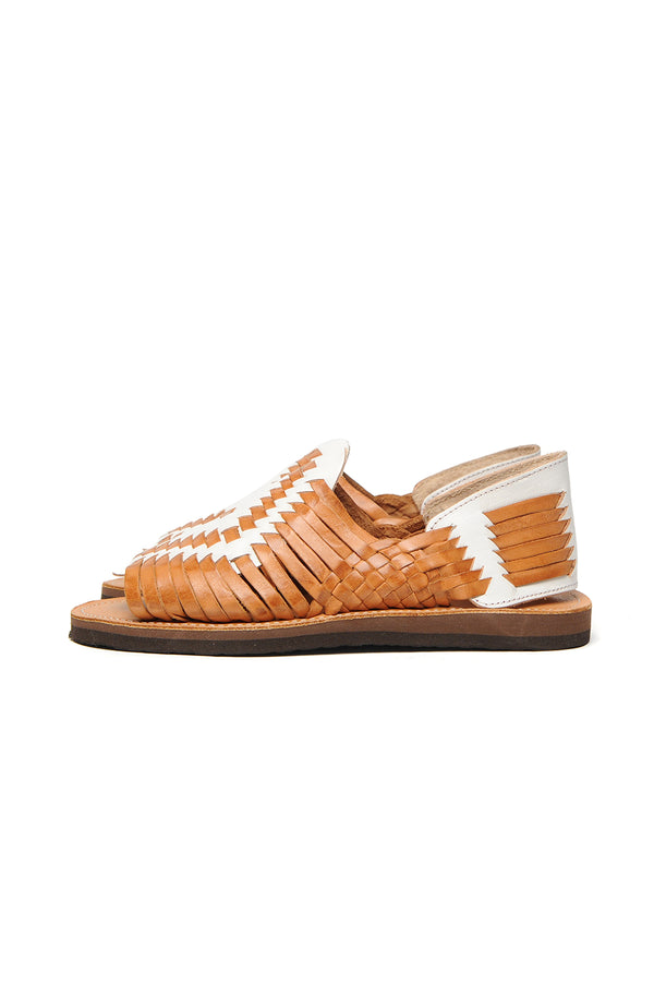 Chamula Chichen Sandals White X Tan 1