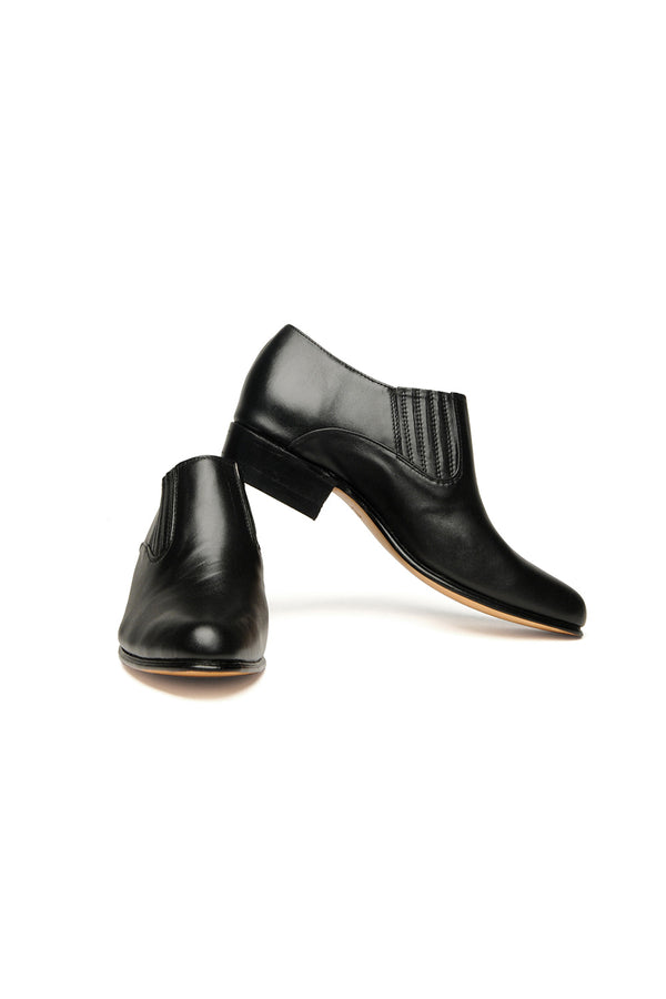 Chamula Choclo [Leather] Booties Negro
