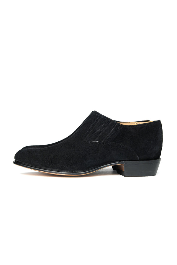 Chamula Choclo [Suede Leather] Booties Ante Negro
