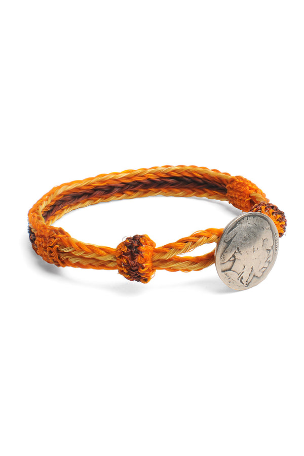 chamula Concho Bracelet - #27 ORG/GLD/BUR