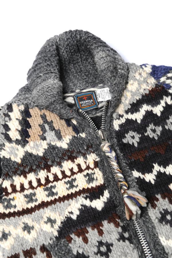 Chamula Crazy Zipper Cardigan - Black Sweater XXS