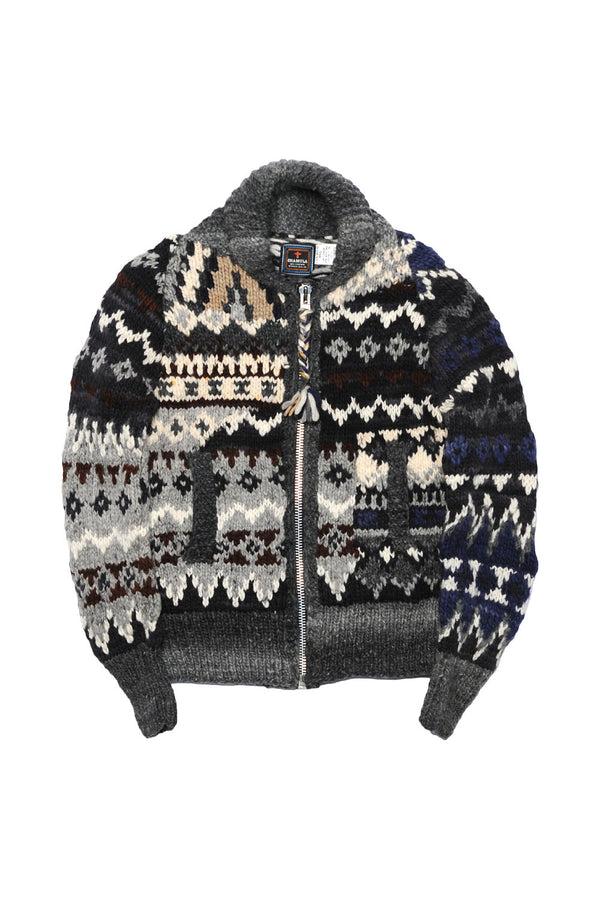 chamula Crazy Zipper Cardigan - Black Sweater XXS