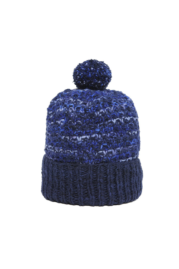 chamula Double Cuff Cap Belt - Dk. Navy Beanie