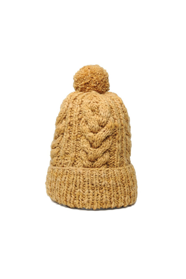 chamula Double Cuff Cap Fisherman - DK. Gold Beanie