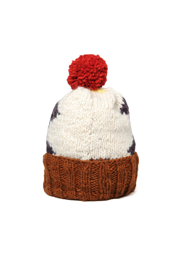 Chamula Double Cuff Cap Lightning - Red Rust Beanie