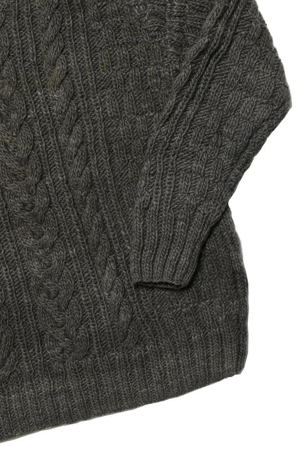 Chamula Fisherman Pullover - Factory Olive Sweater S