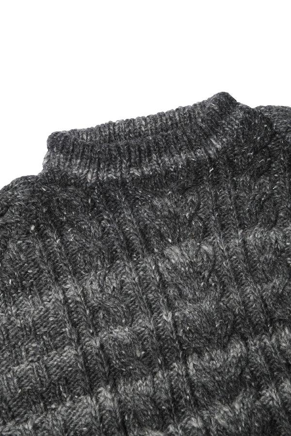 Chamula Fisherman Pullover - Grey Heather Sweater M