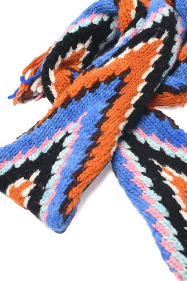 Chamula Merino Wool Muffler Design B - Black Scarf