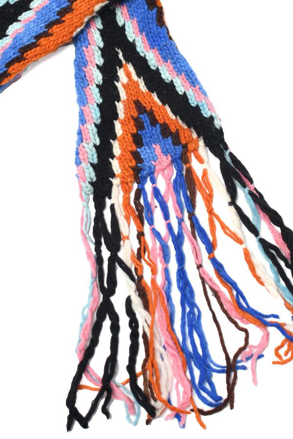 Chamula Merino Wool Muffler Design B - Black Scarf