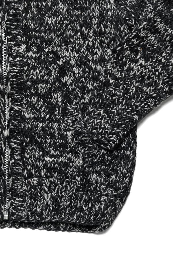 Chamula Mix Heather Hoodie - Black Mix Sweater L