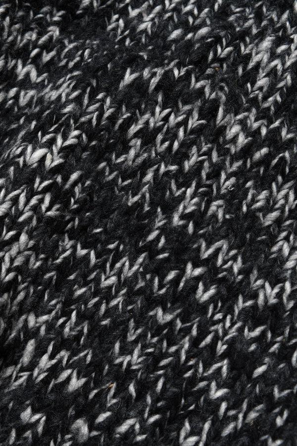 Chamula Mix Heather Hoodie - Black Mix Sweater L