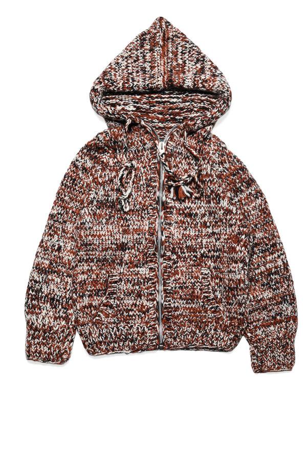 chamula Mix Heather Hoodie - Brown Mix Sweater L