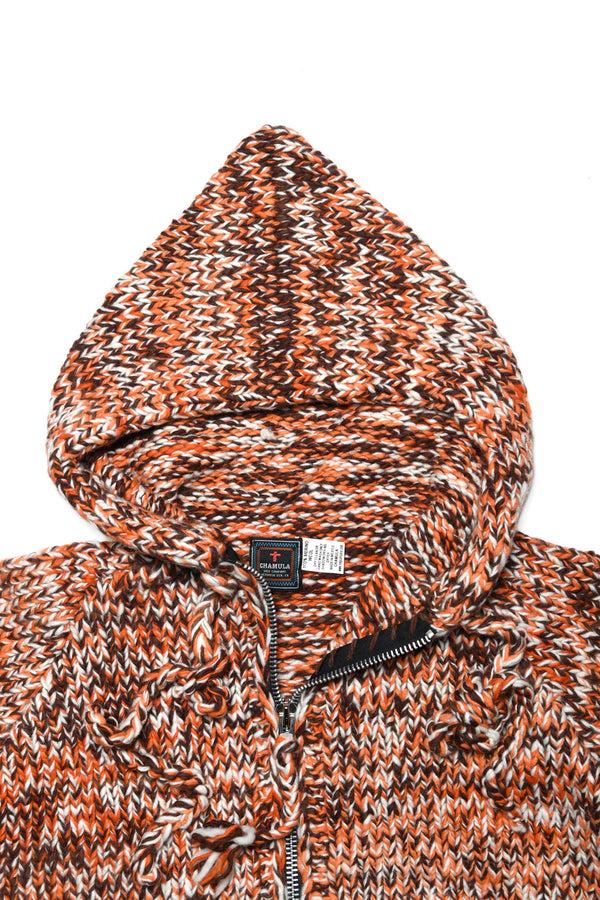 Chamula Mix Heather Hoodie - Orange Mix Sweater M