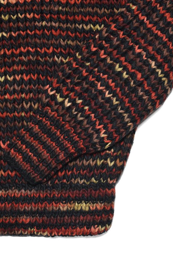 Chamula Mix Stripe Pullover - Black Sweater XL