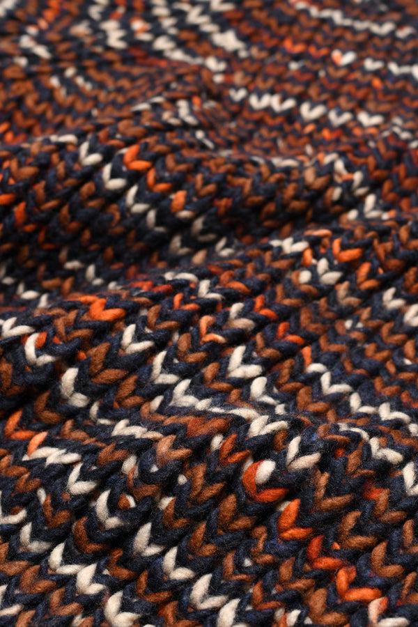 Chamula Mix Stripe Pullover - Dk. Navy Sweater M